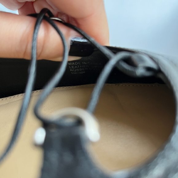 Michael Michael Kors Tabby Leather Lace-Up Strappy Flats Black‎ Womens Si… - Picture 8 of 9